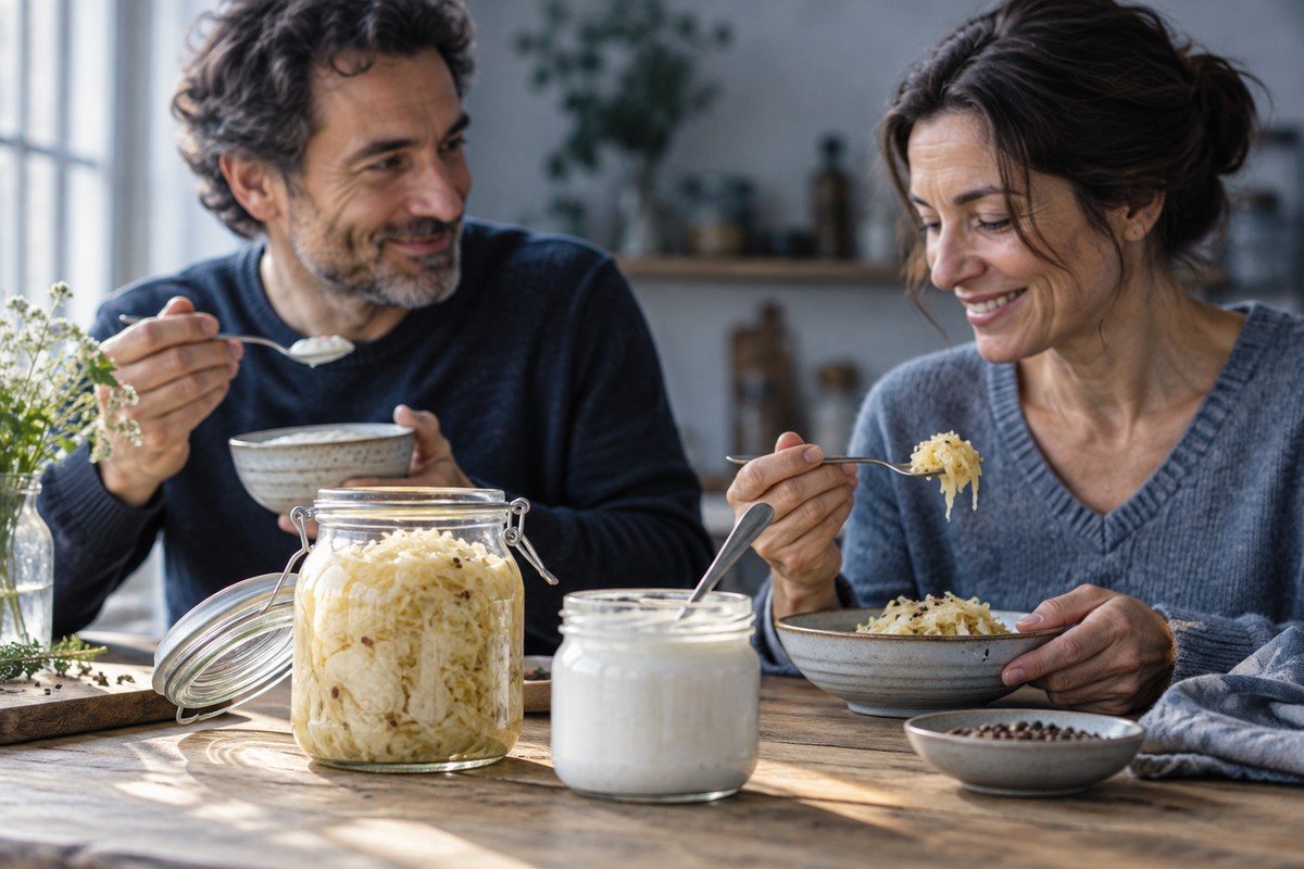 Alimenti fermentati in vasetti di vetro
